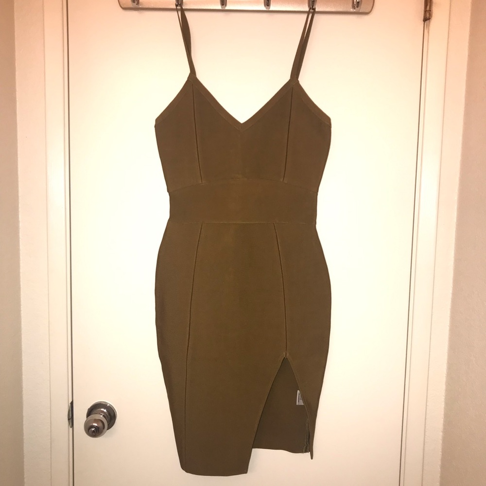 Bodycon Bandage dress (olive green) Brand: Meliun